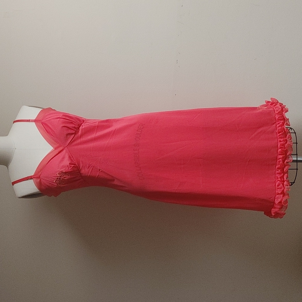 Vintage Pink Chemise with Ruffle Hem luxury retro